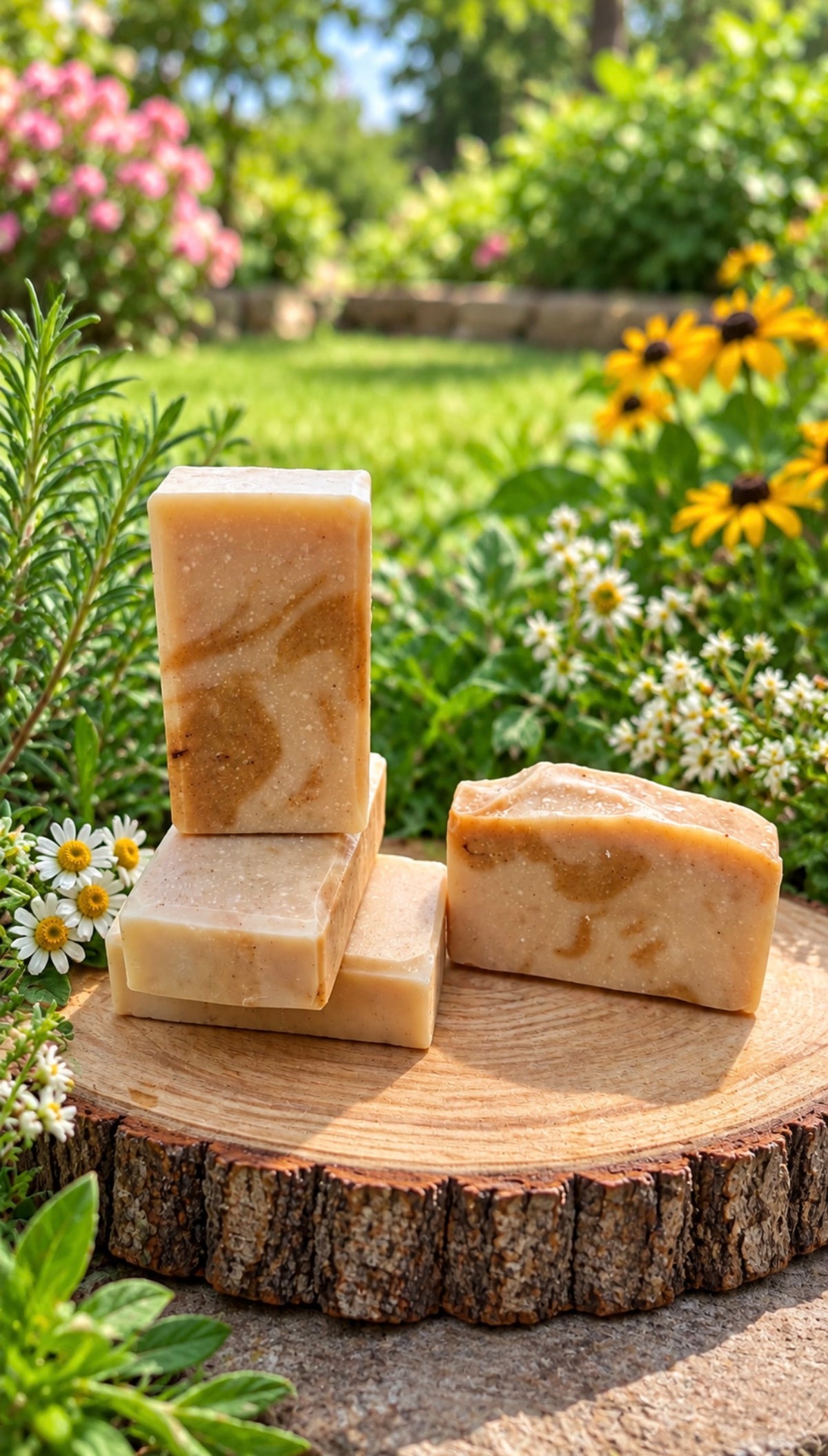 Creamy Goat milk Turmeric Oat soap travel size